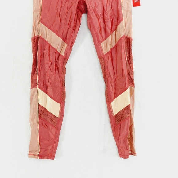 NEW Good American Cream Orange Rosy Rust Sheer Athleisure Yoga Leggings P6398 - Picture 3 of 8